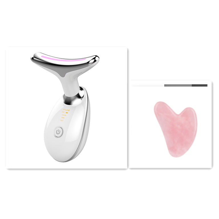 ZyraBeauty EMS Neck Lifting & Tightening Massager – Microcurrent Wrinkle Remover with Heat, Vibration & LED Light Therapy for Firm, Glowing Skin