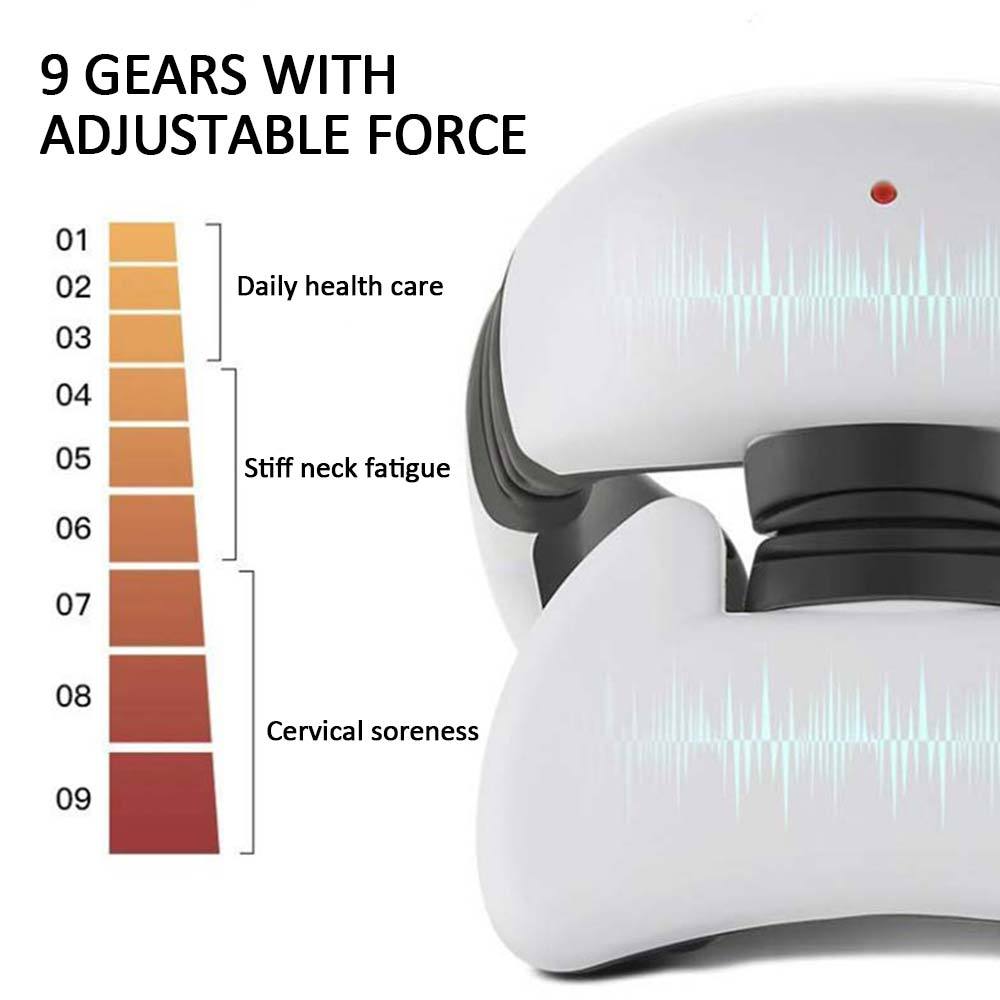 ZyraBeauty Smart Electric Pulse Neck & Back Massager – 4D Hot Compress with 6 Comfort Modes