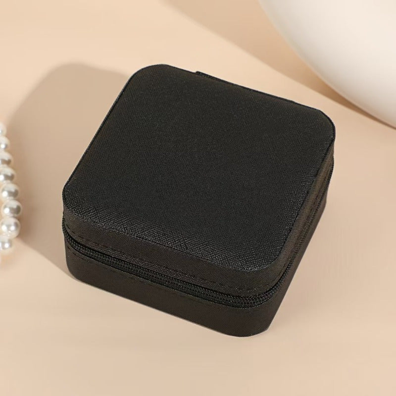 ZyraBeauty Neveika Portable Travel Mini Jewelry Box – Leather Ring & Earring Organizer Case for Women & Girls