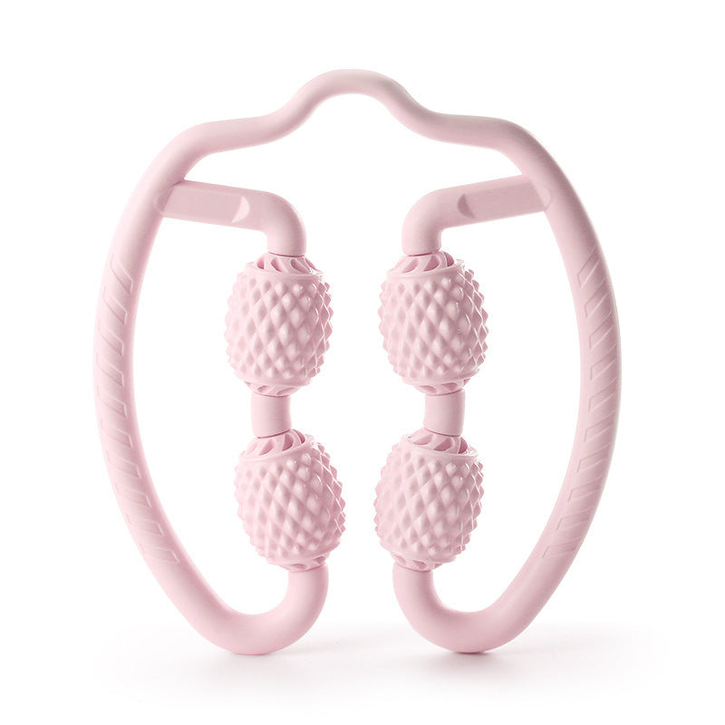 ZyraBeauty Yoga Massage Circular Leg Clip – 4-Wheel Small Leg Massager for Fitness, Beauty & Muscle Relaxation
