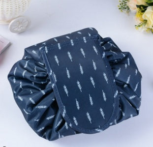 ZyraBeauty Animal Print Drawstring Makeup Bag – Large-Capacity, Waterproof, Lazy Cosmetic Pouch for Fast Packing & Travel Storage