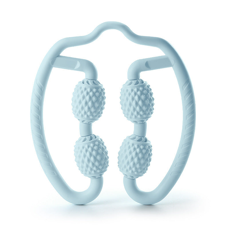 ZyraBeauty Yoga Massage Circular Leg Clip – 4-Wheel Small Leg Massager for Fitness, Beauty & Muscle Relaxation