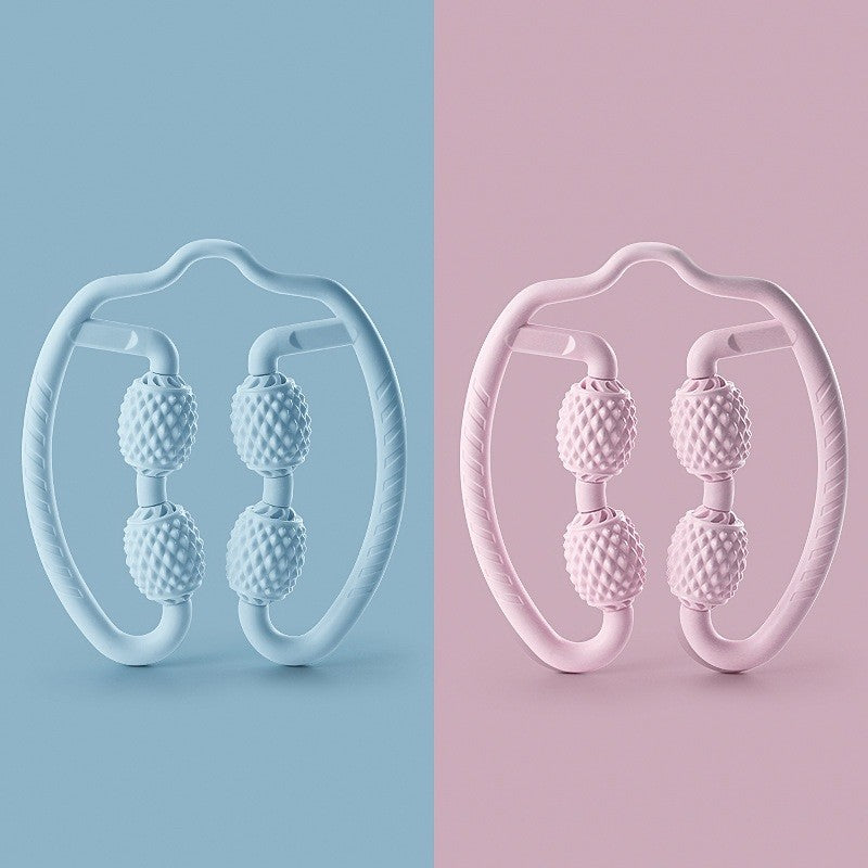 ZyraBeauty Yoga Massage Circular Leg Clip – 4-Wheel Small Leg Massager for Fitness, Beauty & Muscle Relaxation