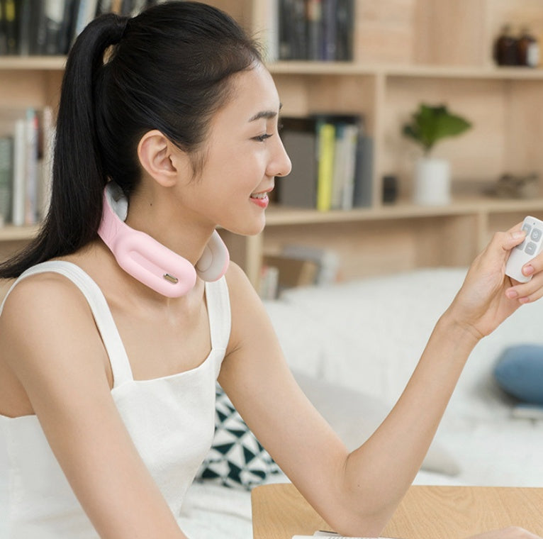 ZyraBeauty Cervical & Shoulder Massager – Smart Remote Control with Heat, 3 Modes & USB Rechargeable Design