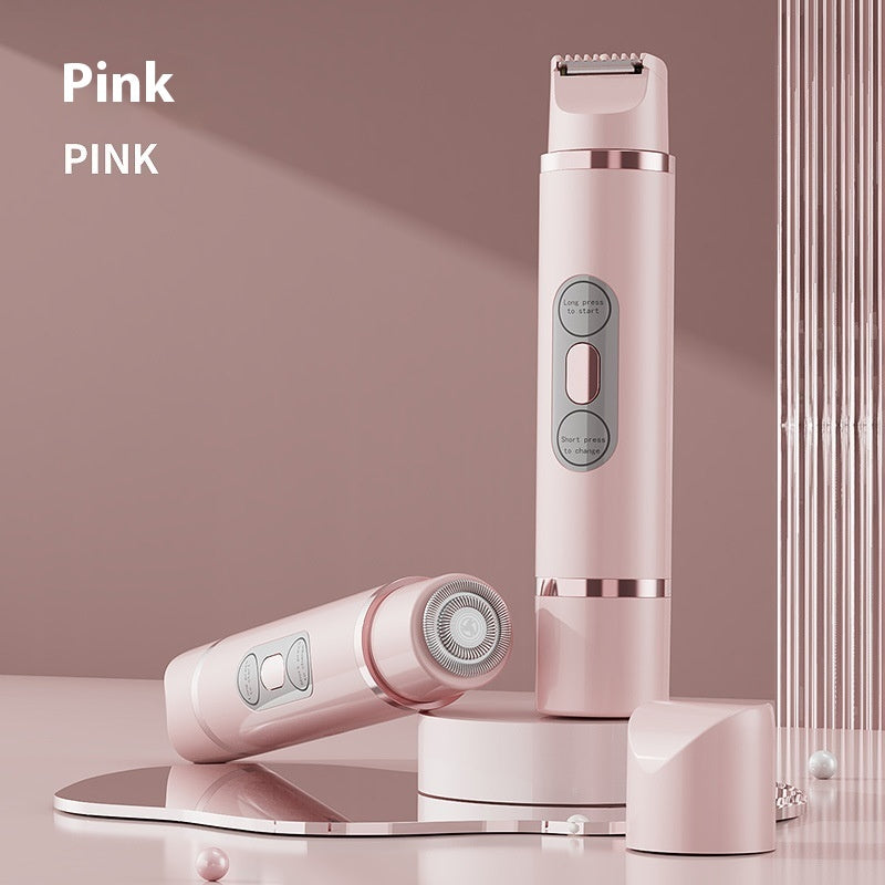 ZyraBeauty Dual-Head Electric Shaver for Women – Painless Epilator & Bikini Hair Trimmer, USB Rechargeable