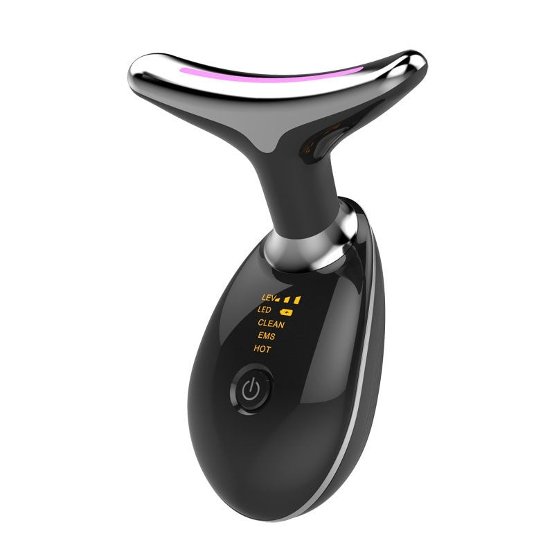 ZyraBeauty EMS Neck Lifting & Tightening Massager – Microcurrent Wrinkle Remover with Heat, Vibration & LED Light Therapy for Firm, Glowing Skin