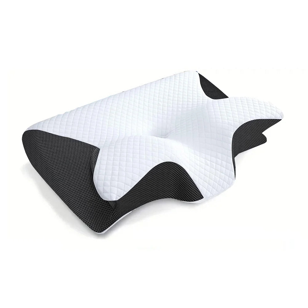 ZyraBeauty 2-in-1 Memory Foam Cervical Pillow – Ergonomic Contour Neck Pillow with Washable Cover