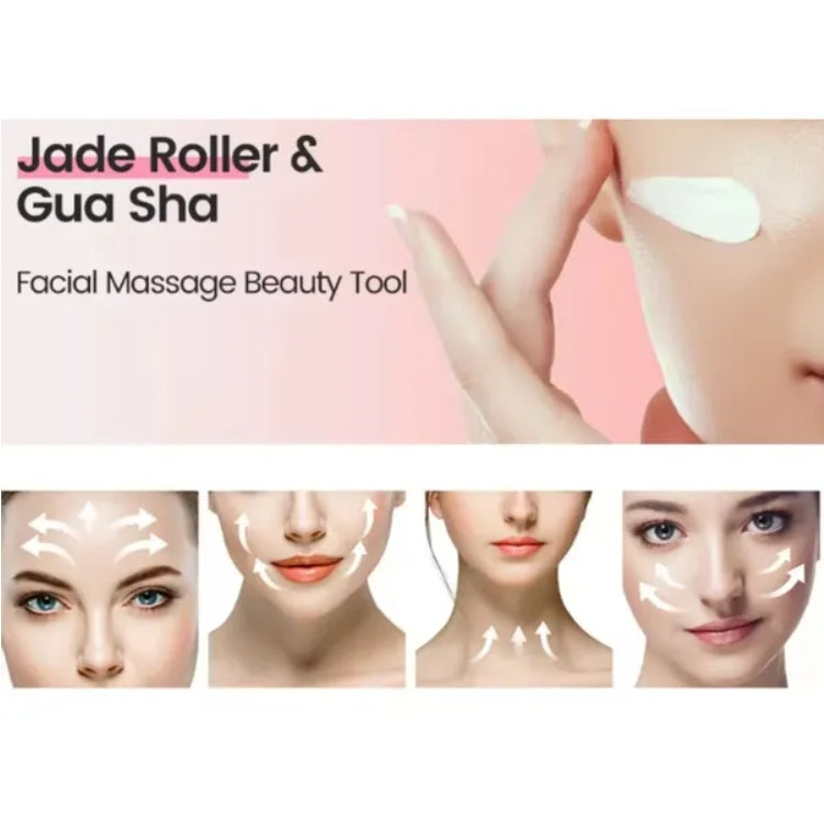 ZyraBeauty Gua Sha Board 2PCS Set – Natural Resin Facial & Body Massager for Lifting, Anti-Wrinkle, Jawline Sculpting & Puffiness Relief