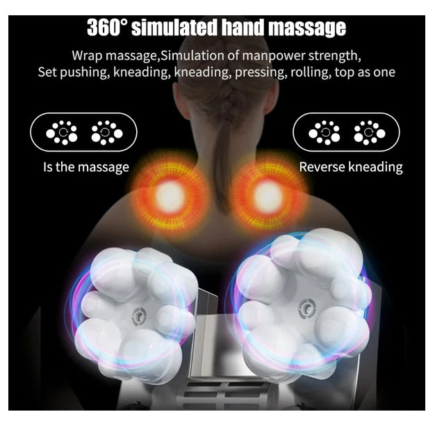 Zyravest Shiatsu Back, Neck & Shoulder Massager – 3D Kneading Massage Pillow with Heat for Deep Tissue Relief