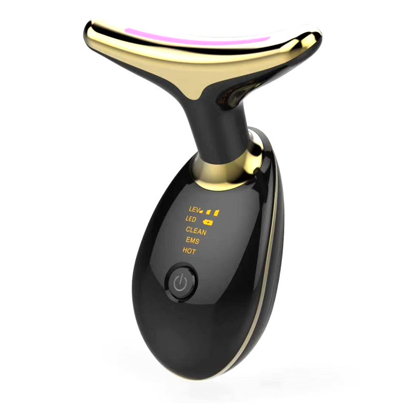 ZyraBeauty EMS Neck Lifting & Tightening Massager – Microcurrent Wrinkle Remover with Heat, Vibration & LED Light Therapy for Firm, Glowing Skin