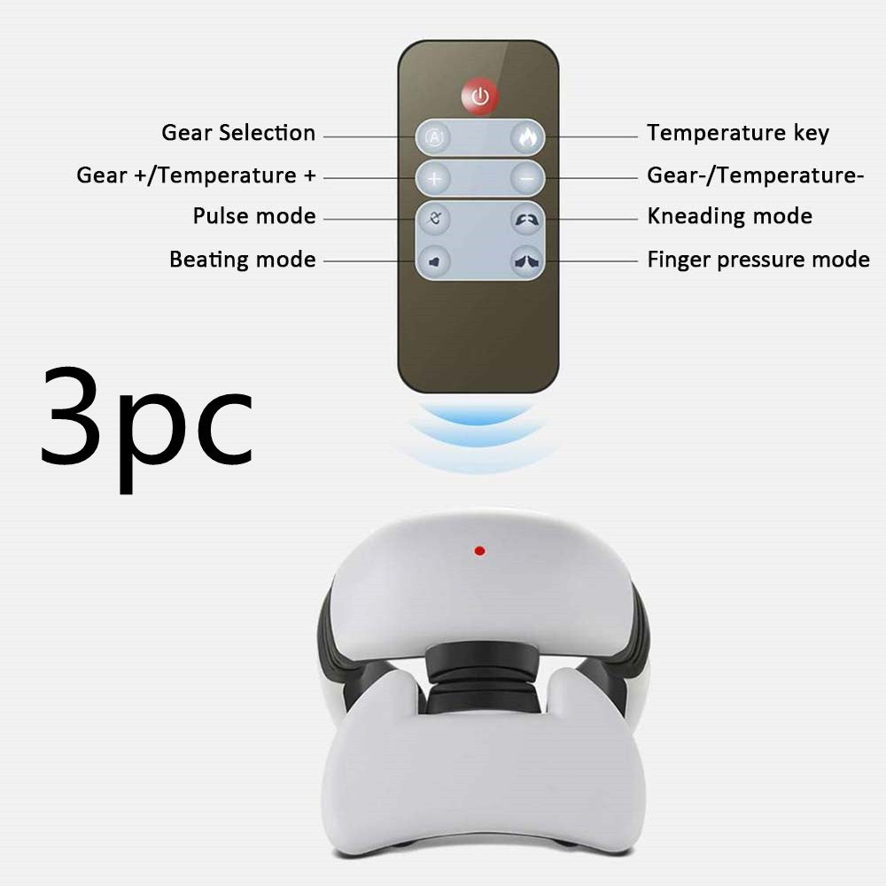 ZyraBeauty Smart Electric Pulse Neck & Back Massager – 4D Hot Compress with 6 Comfort Modes