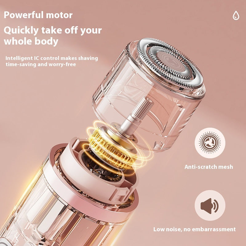 ZyraBeauty Dual-Head Electric Shaver for Women – Painless Epilator & Bikini Hair Trimmer, USB Rechargeable