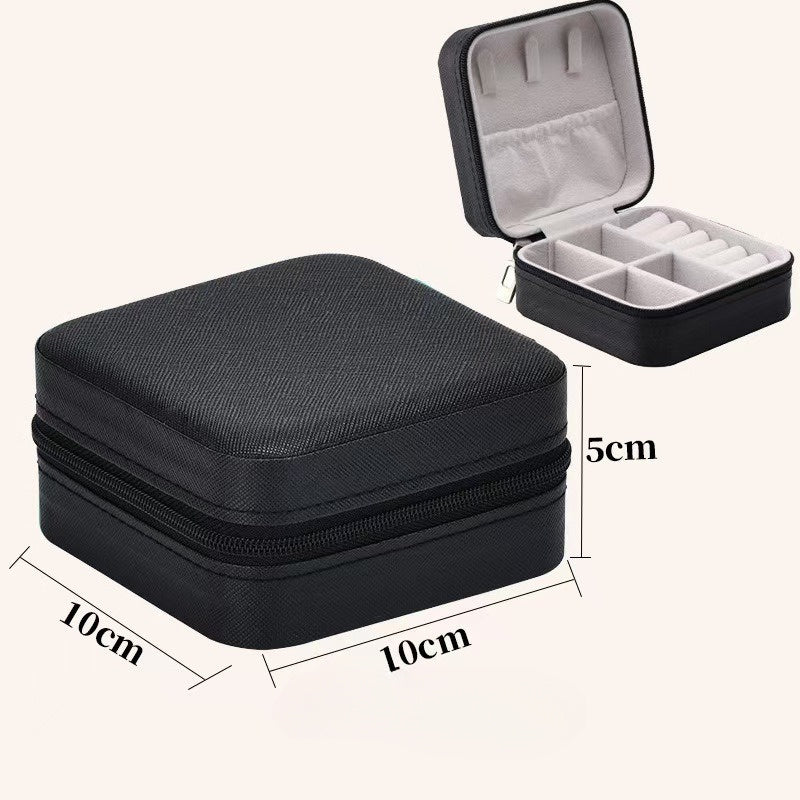 ZyraBeauty Neveika Portable Travel Mini Jewelry Box – Leather Ring & Earring Organizer Case for Women & Girls