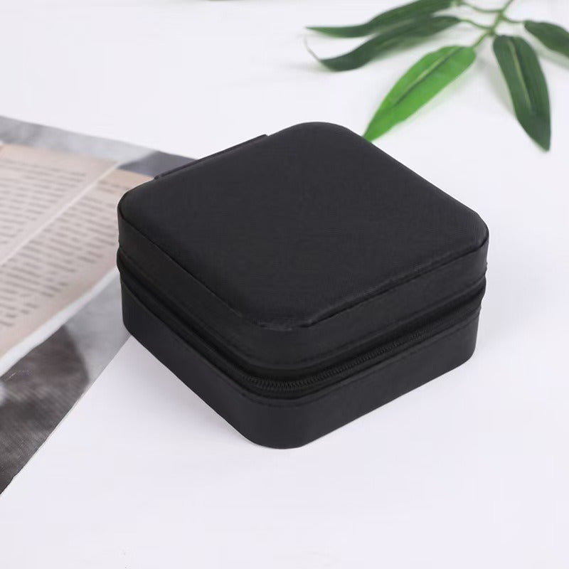 ZyraBeauty Neveika Portable Travel Mini Jewelry Box – Leather Ring & Earring Organizer Case for Women & Girls