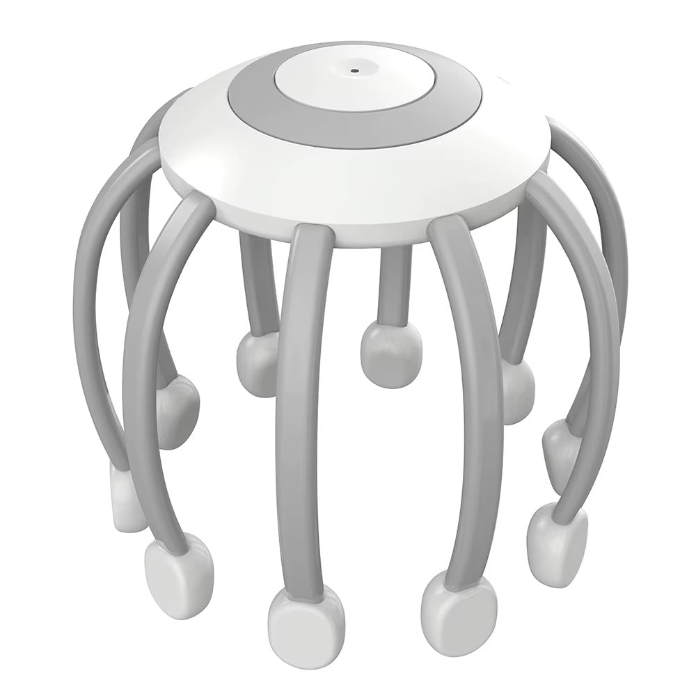 ZyraBeauty Portable Octopus Electric Head Massager – 10 Detachable Claws & 4 Vibration Modes for Scalp Fatigue Relief