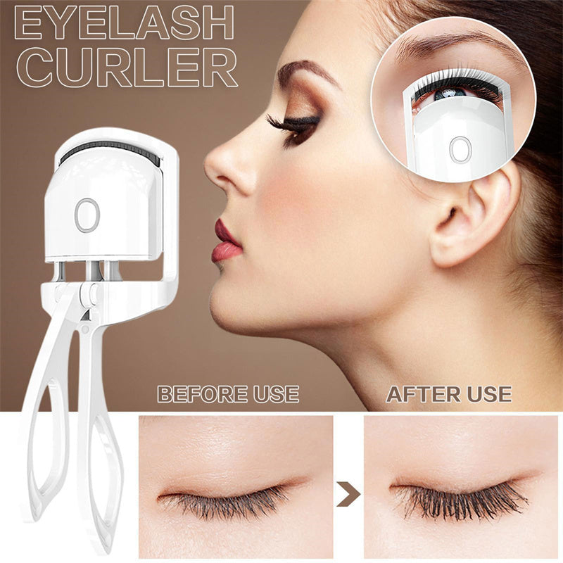 ZyraBeauty Rechargeable Heated Eyelash Curler – Electric Lash Lifter with 2 Temperature Modes, Portable USB Charging & Long-Lasting Curl