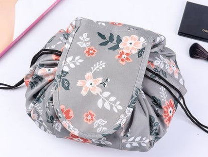 ZyraBeauty Animal Print Drawstring Makeup Bag – Large-Capacity, Waterproof, Lazy Cosmetic Pouch for Fast Packing & Travel Storage