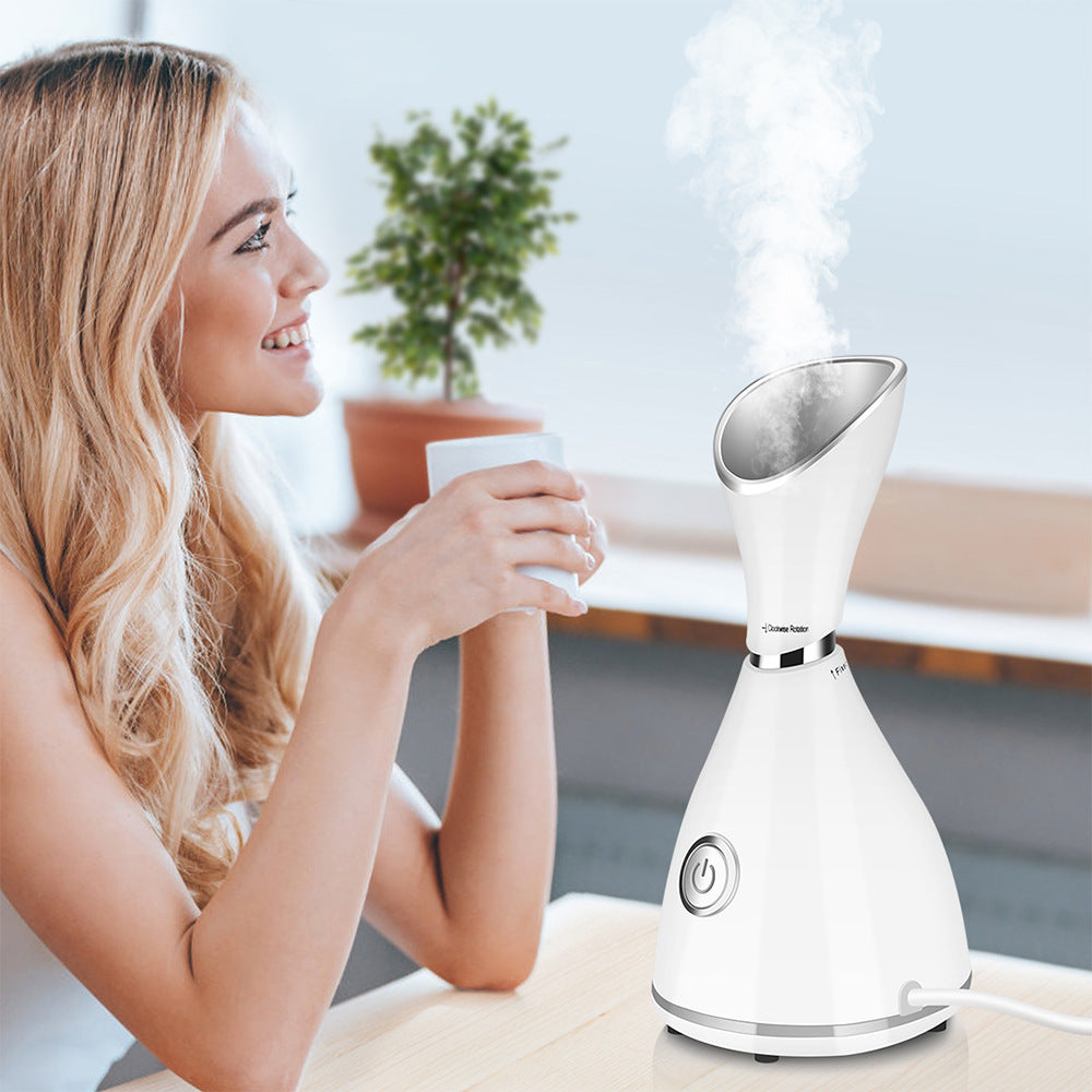 ZyraBeauty Face Steamer Beauty Device – Nano Ionic Facial Steamer for Deep Cleansing, Pore Opening & Skin Hydration | 70ml Water Tank