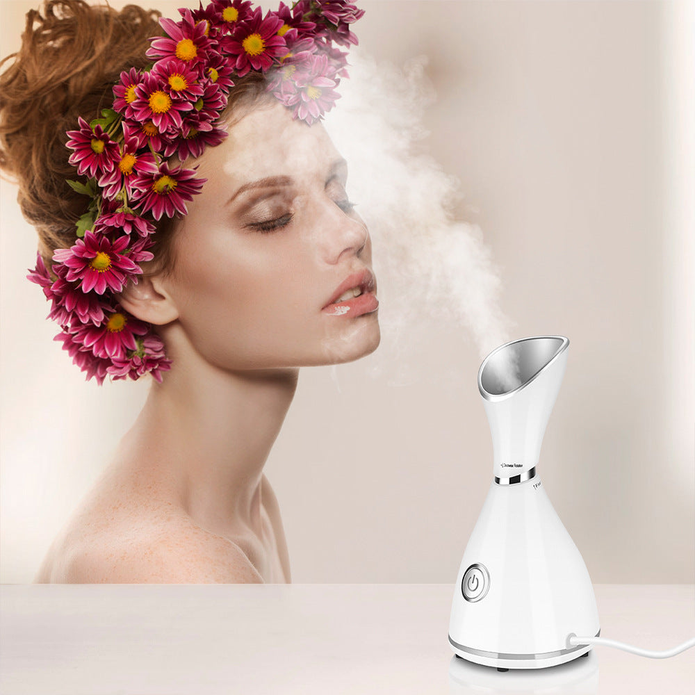 ZyraBeauty Face Steamer Beauty Device – Nano Ionic Facial Steamer for Deep Cleansing, Pore Opening & Skin Hydration | 70ml Water Tank