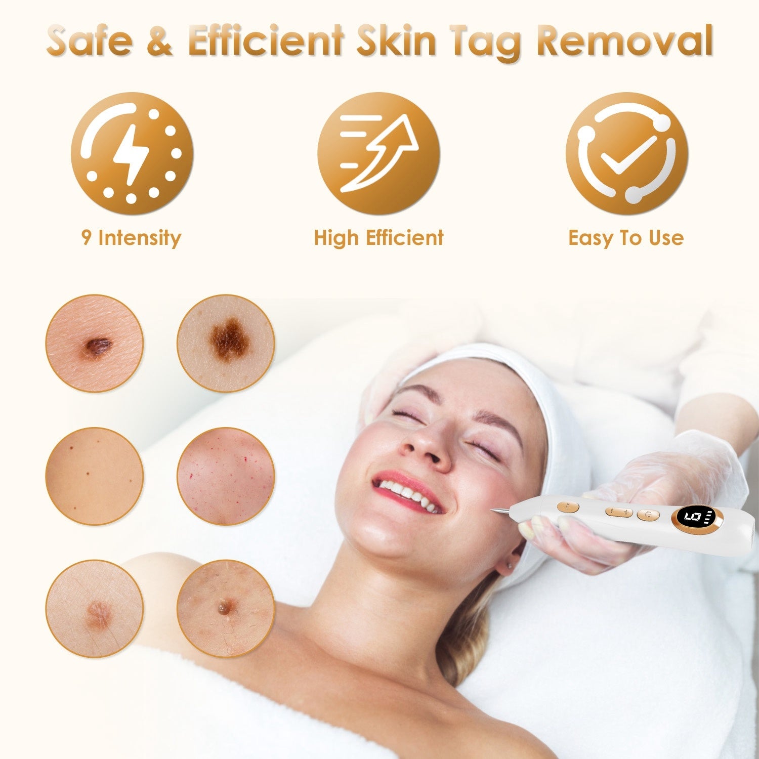 ZyraBeauty Portable Beauty Pen – 9-Level Rechargeable Precision Skincare Device with LED Light & Fine Needles