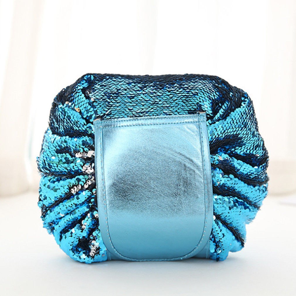 ZyraBeauty Animal Print Drawstring Makeup Bag – Large-Capacity, Waterproof, Lazy Cosmetic Pouch for Fast Packing & Travel Storage