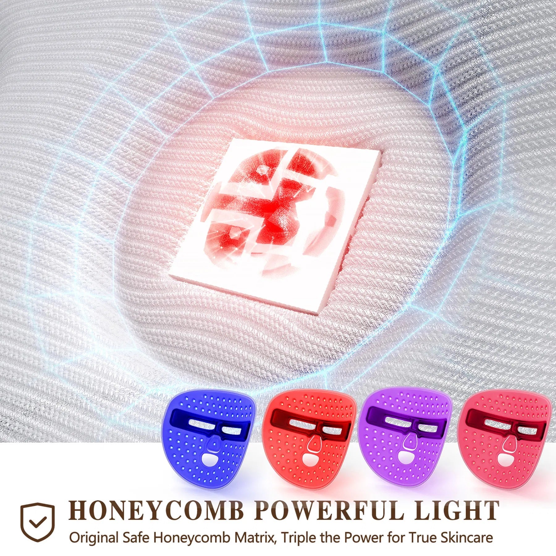 ZyraBeauty LED Face Mask with Red & Blue Light Therapy – Wireless Facial Care Device for Wrinkle Reduction, Acne Treatment & Skin Rejuvenation
