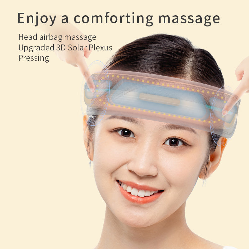 ZyraBeauty Foldable Heated Head Massager – Air Compression, Music, & USB Rechargeable for Deep Relaxation & Stress Relief