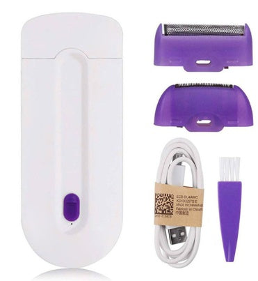 ZyraBeauty Electric Laser Hair Removal Shaver – Painless & Rechargeable Finishing Touch Hair Remover for Face, Arms, Bikini & Sensitive Areas