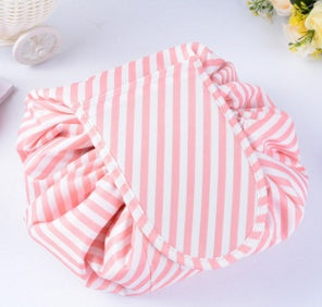 Zyravest Animal Print Drawstring Makeup Bag – Large-Capacity, Waterproof, Lazy Cosmetic Pouch for Fast Packing & Travel Storage