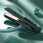 Zyravest Wireless Hair Straightener & Curler – 2-in-1 USB Rechargeable 5000mAh Cordless Flat Iron, 4 Temp Levels