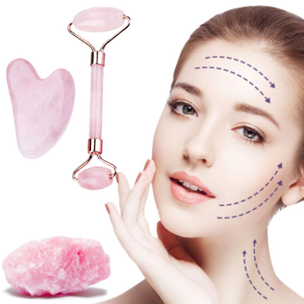 ZyraBeauty Face Lift Gua Sha Set – Resin Beeswax Scraper & Roller for Daily Facial Massage & Skincare (2-Piece)