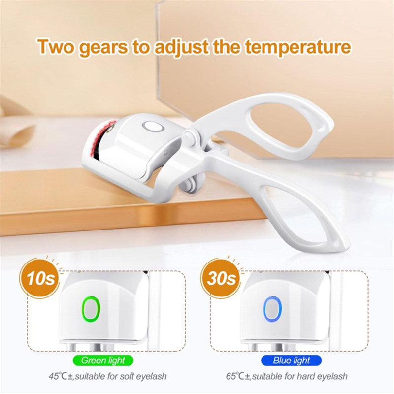 ZyraBeauty Rechargeable Heated Eyelash Curler – Electric Lash Lifter with 2 Temperature Modes, Portable USB Charging & Long-Lasting Curl