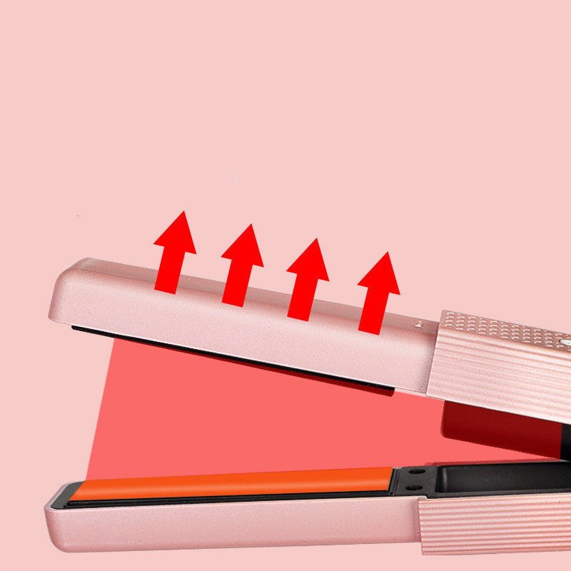 Zyravest Cordless USB Hair Straightener & Curler – Mini Ceramic Flat Iron with 3 Temp Settings, Fast Heating & Travel-Friendly Design