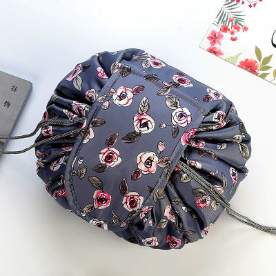 ZyraBeauty Animal Print Drawstring Makeup Bag – Large-Capacity, Waterproof, Lazy Cosmetic Pouch for Fast Packing & Travel Storage