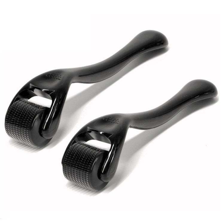 ZyraBeauty 540 Titanium Microneedle Beard Roller – Wrinkle Reducer & Hair Growth Tool for Men’s Skin Rejuvenation & Beard Care (Black)
