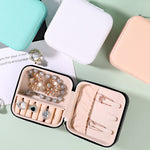 Zyravest 2pcs Portable Leather Jewelry Storage Boxes – Mini PU Travel Organizer Case for Rings, Earrings & Necklaces