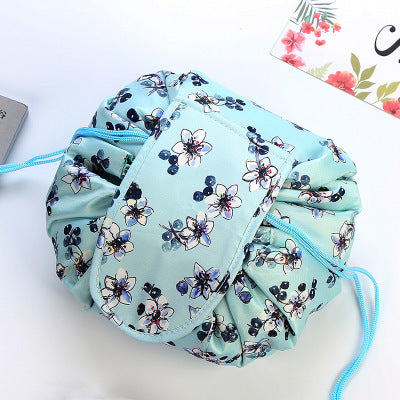 ZyraBeauty Animal Print Drawstring Makeup Bag – Large-Capacity, Waterproof, Lazy Cosmetic Pouch for Fast Packing & Travel Storage