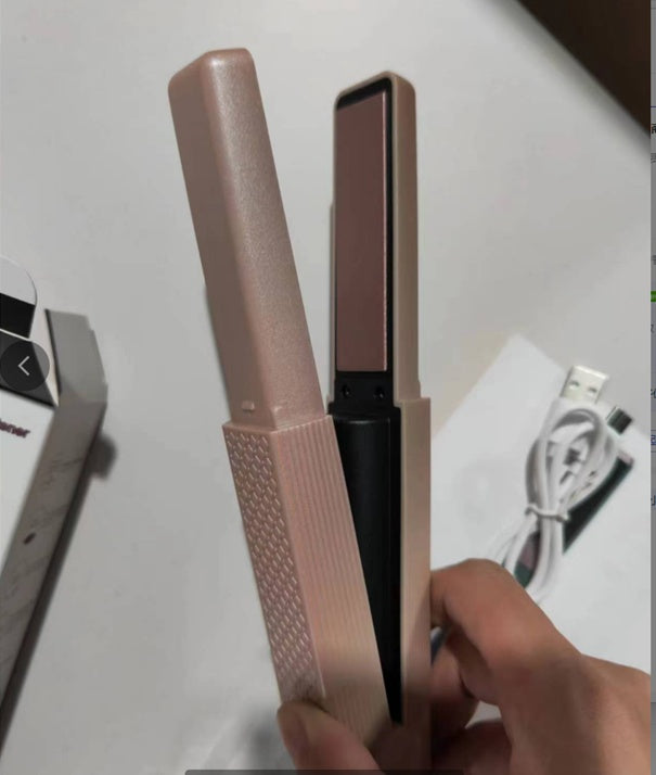 ZyraBeauty Cordless USB Hair Straightener & Curler – Mini Ceramic Flat Iron with 3 Temp Settings, Fast Heating & Travel-Friendly Design