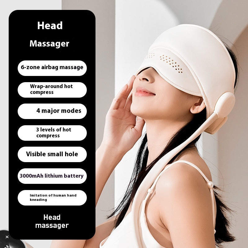 ZyraBeauty Head & Eye Integrated Airbag Massage Instrument – Sleep Aid, Stress Relief, Home Wellness Tool with Heat & Vibration