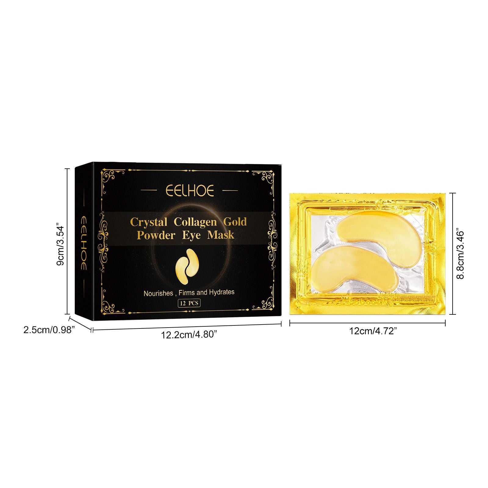 ZyraBeauty EELHOE Collagen Gold Eye Mask – Firming Eye Patches for Dark Circles, Puffy Eyes & Hydrating Eye Care