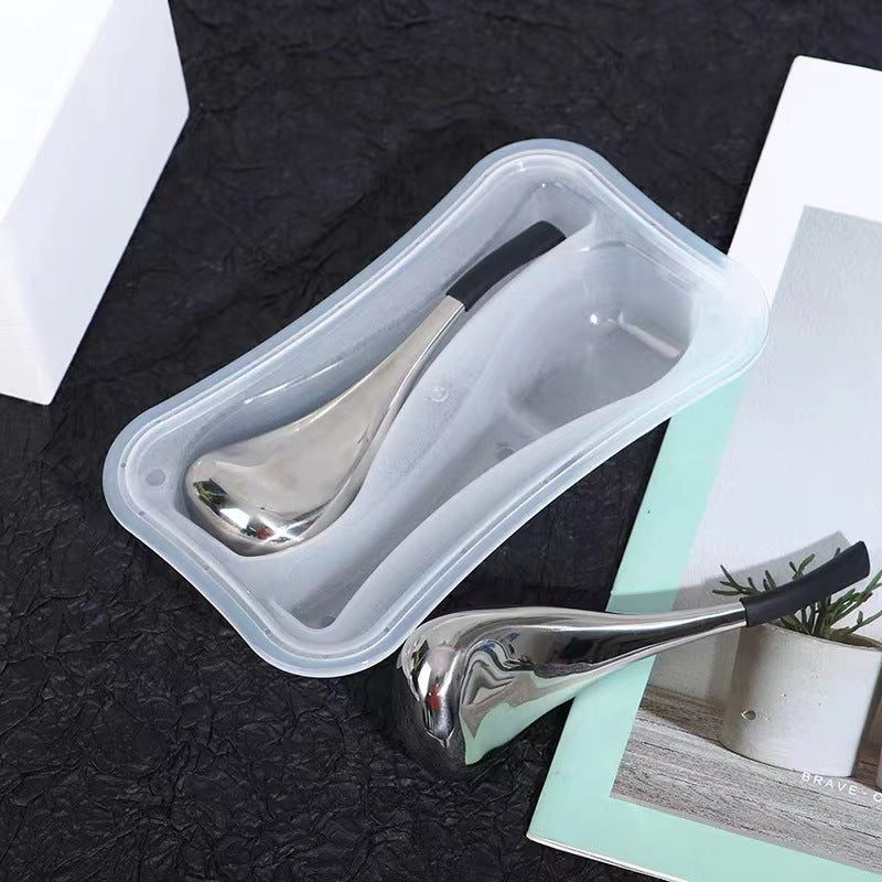 ZyraBeauty Stainless Steel Face & Eye Massage Ice Scoop – Portable Cooling Tool for Puffiness Relief, Skin Tightening & Soothing Facial Massage