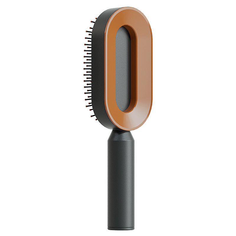 Zyravest Self-Cleaning Hair Brush – Anti-Static Scalp Massage Comb with One-Click Cleaning, Pain-Free Detangling Brush