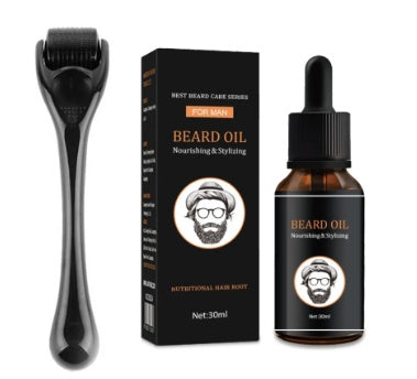 ZyraBeauty 540 Titanium Microneedle Beard Roller – Wrinkle Reducer & Hair Growth Tool for Men’s Skin Rejuvenation & Beard Care (Black)