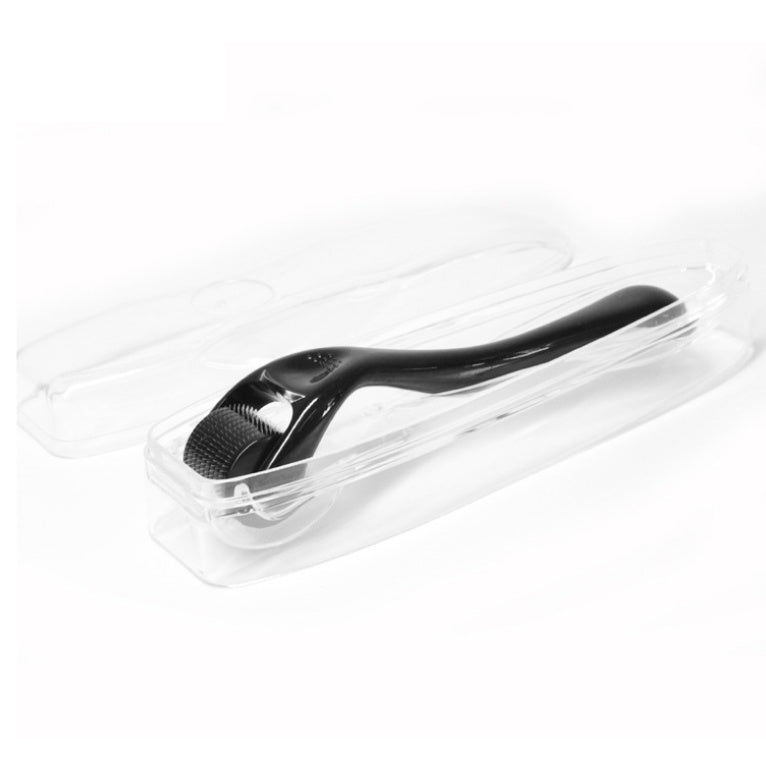 ZyraBeauty 540 Titanium Microneedle Beard Roller – Wrinkle Reducer & Hair Growth Tool for Men’s Skin Rejuvenation & Beard Care (Black)