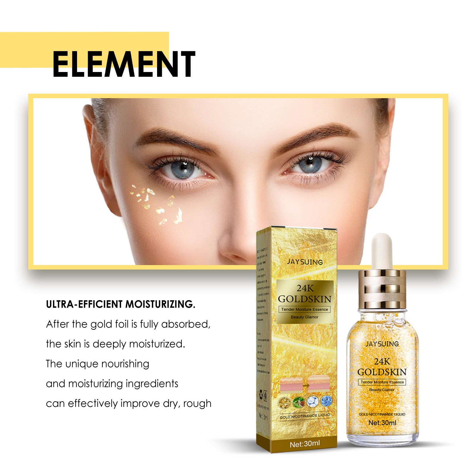 ZyraBeauty 24K Gold Collagen Protein Lifting Serum – Brightens, Moisturizes & Firms Skin for a Youthful Glow