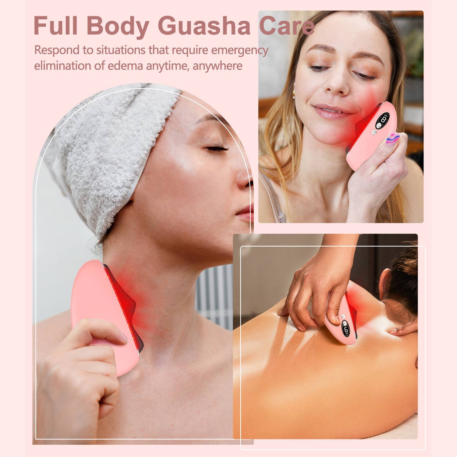 ZyraBeauty Electric Gua Sha Facial Tool with Heat & Vibration – Natural Obsidian, Anti-Aging Skin Lifting Massager (USA Only)