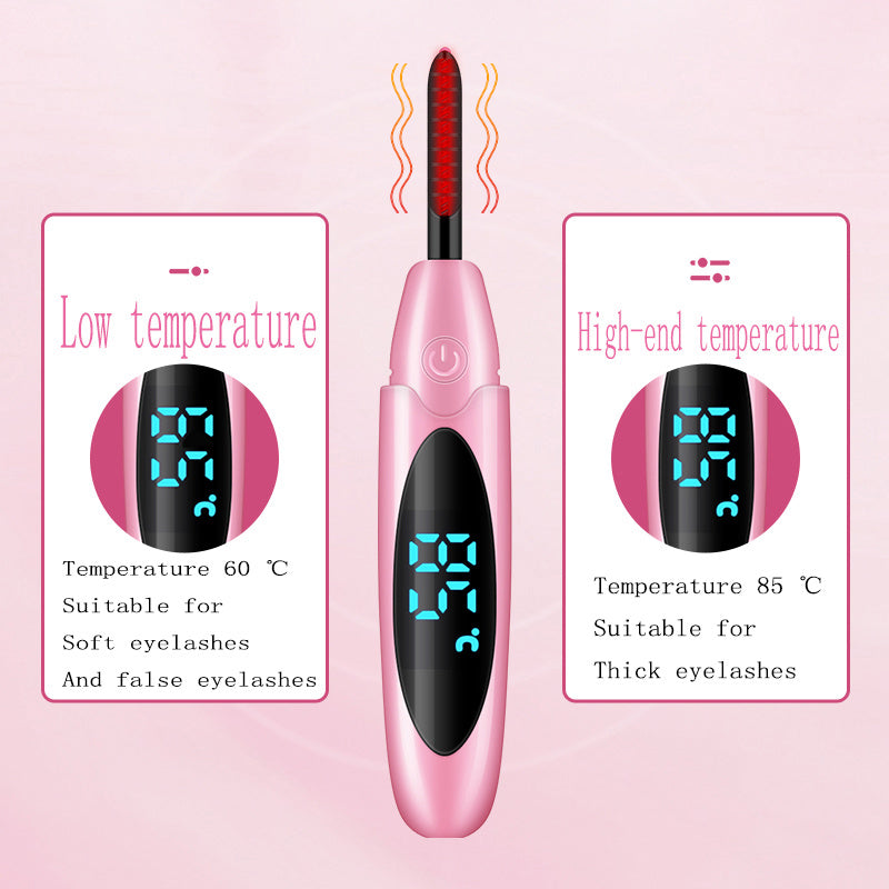 ZyraBeauty Electric Heated Eyelash Curler – USB Rechargeable Lash Curling Kit with Fast Heating, Dual Temperature, Long-Lasting Natural Curl