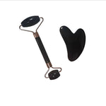 Zyravest Face Lift Gua Sha Set – Resin Beeswax Scraper & Roller for Daily Facial Massage & Skincare (2-Piece)