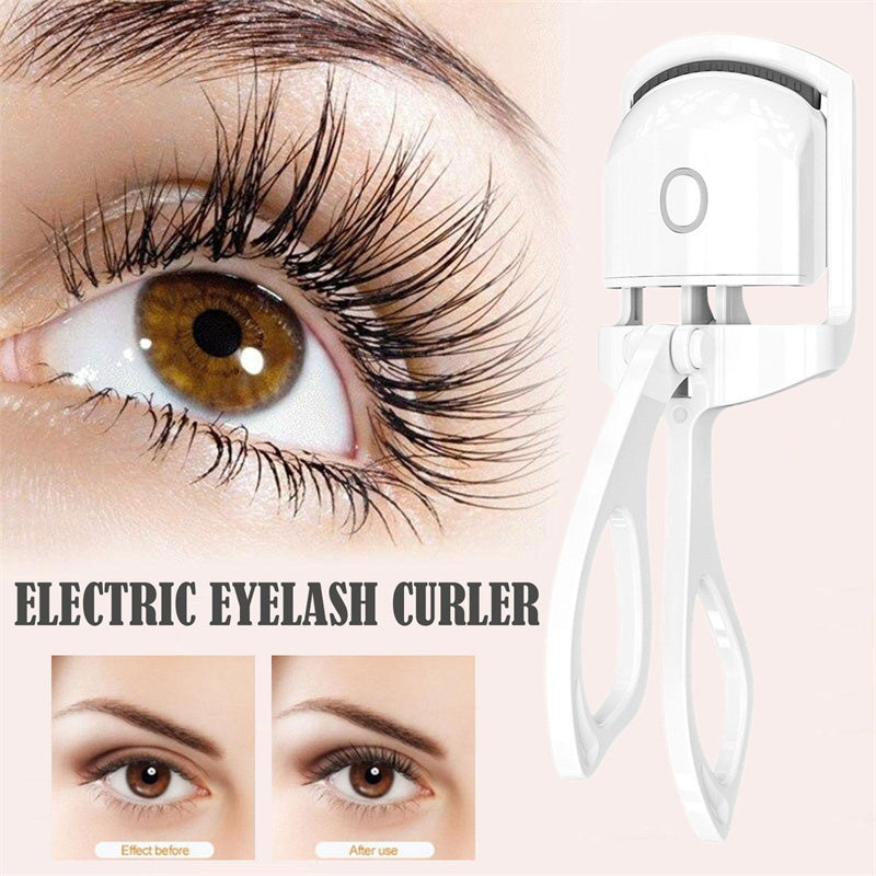 ZyraBeauty Rechargeable Heated Eyelash Curler – Electric Lash Lifter with 2 Temperature Modes, Portable USB Charging & Long-Lasting Curl