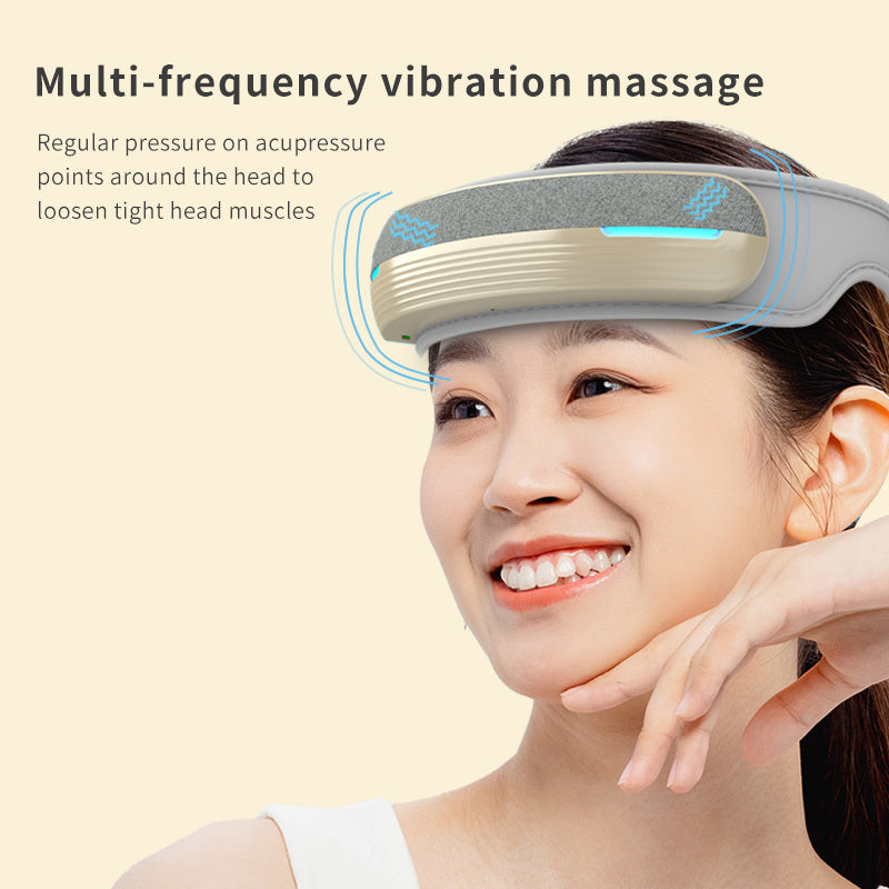 ZyraBeauty Foldable Heated Head Massager – Air Compression, Music, & USB Rechargeable for Deep Relaxation & Stress Relief